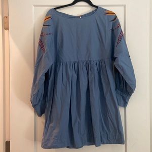 Free people long sleeve mini dress